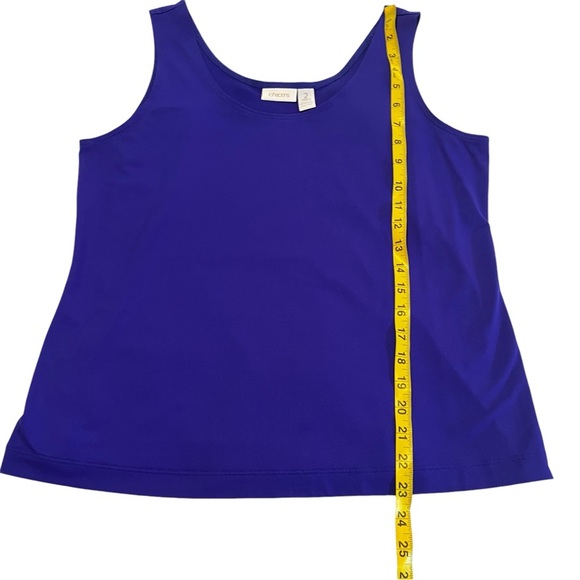 Chico’s Essential Scoop Neck Top in Purple Blue size 2 Medium women’s - Picture 5 of 8